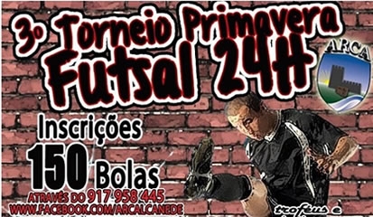 Abertas as inscrições para o 3º Torneio Primavera Futsal 24 Horas