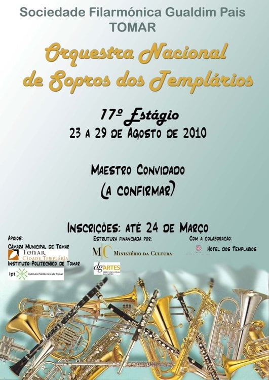 Músicos da banda de Alcanede participaram no 17º estágio da orquestra nacional de sopros dos templários