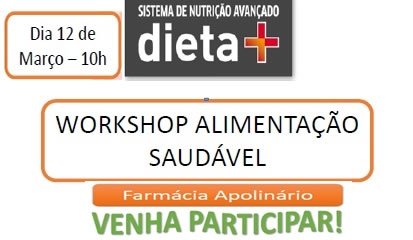Farmácia Apolinário promove Workshop sobre “Alimentação Saudável”