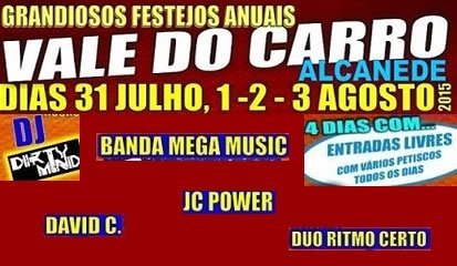 Vale do Carro entra em festa de 31 de julho a 3 de agosto
