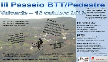 CSR Valverde organiza III Passeio BTT e Pedestre