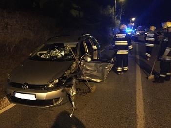 Alcanede – Ferido ligeiro transportado ao Hospital de Santarém após acidente na EN 362