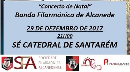 Sé Catedral de Santarém recebe concerto de natal da Banda Filarmónica de Alcanede