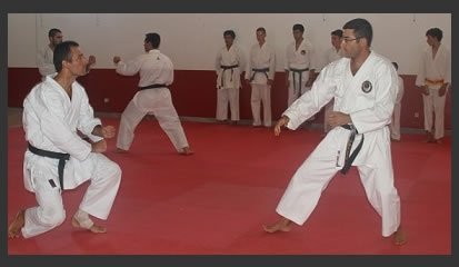 Alunos do dojo de Alcanede fazem demonstração de técnicas de Karatê
