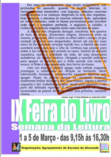 Agrupamento de Escolas de Alcanede recebe feira do livro