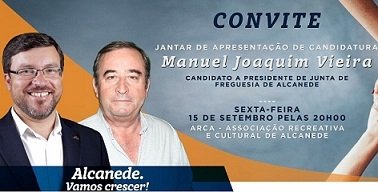 Programa de candidatura de Manuel Joaquim Vieira (PSD) é apresentado na sexta feira dia 15 de setembro
