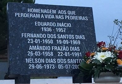 Os Falecidos em trabalho nas pedreiras foram homenageados em Pé da Pedreira