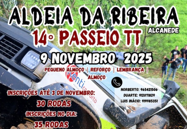 Aldeia da Ribeira recebe o 14.ºPasseio TT a 9 de novembro