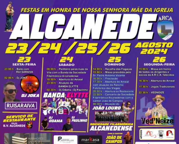 Vila de Alcanede em festa de 23 a 26 de agosto