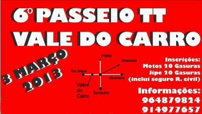 Passeio TT organizado pelo Gasuras Radical Team é já no domingo