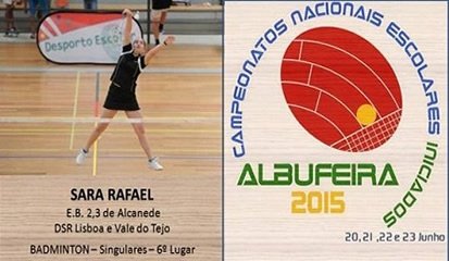 Sara Rafael conquistou um honroso 6º Lugar no Campeonato Nacional Escolar de Badminton de Iniciados 2015
