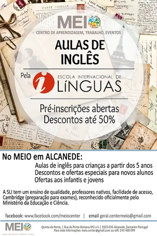 cartaz meio ingles