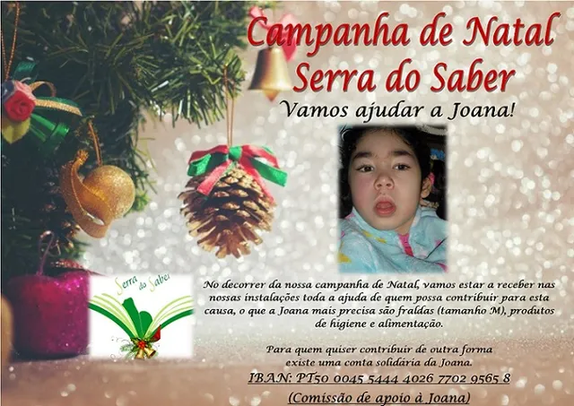 Serra do Saber – Campanha Natal “Vamos Ajudar a Joana”