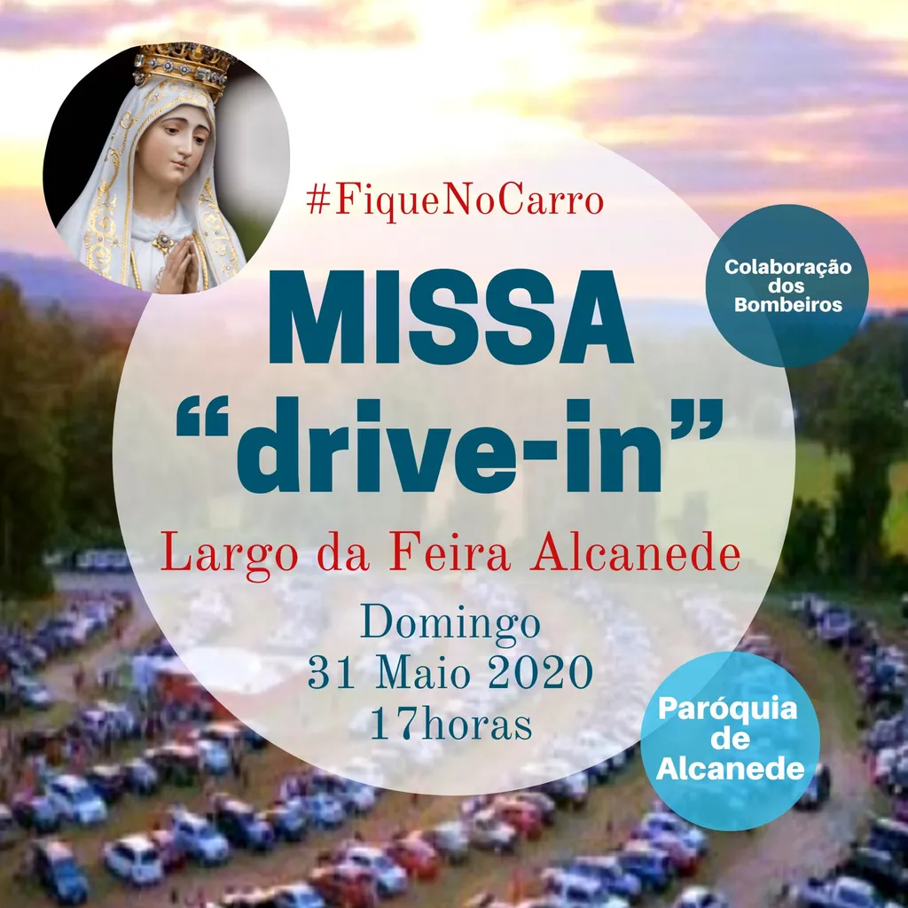 Covid-19: Paróquia de Alcanede adere ao “Drive-in” e convida fiéis para participarem em missa sem saírem do carro