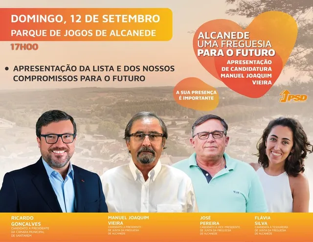 Autárquicas 2021: Lista do PSD candidata à JFA apresenta-se publicamente em Alcanede