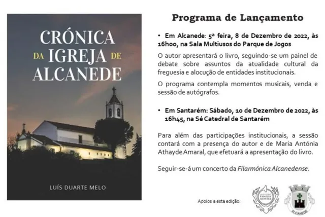 Luís Duarte Melo apresenta publicamente esta 5ª Feira o livro Crónica da Igreja de Alcanede