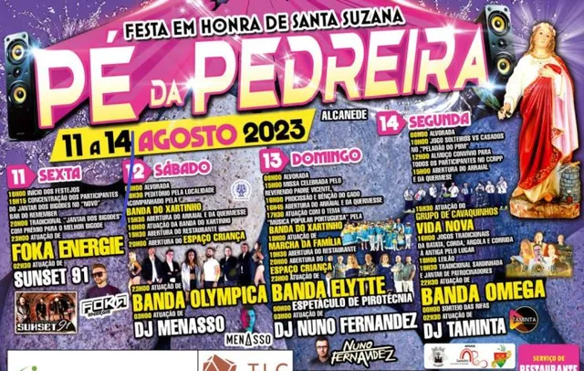 Comissão de Festas de Pé da Pedreira aposta forte em animação para a festa de Santa Suzana
