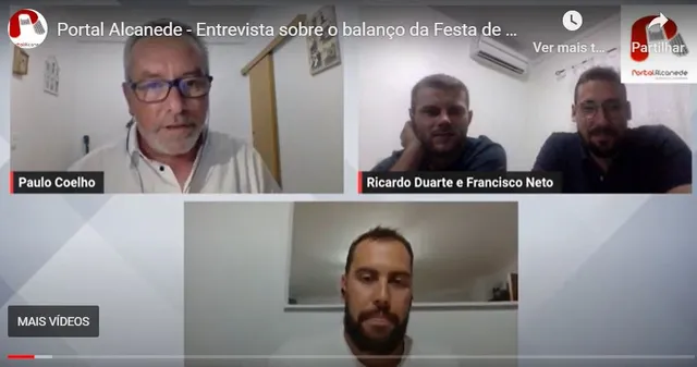 Vídeo – Entrevista a Ricardo Duarte, Francisco Neto e André Lavrador sobre o balanço da Festa de Alcanede
