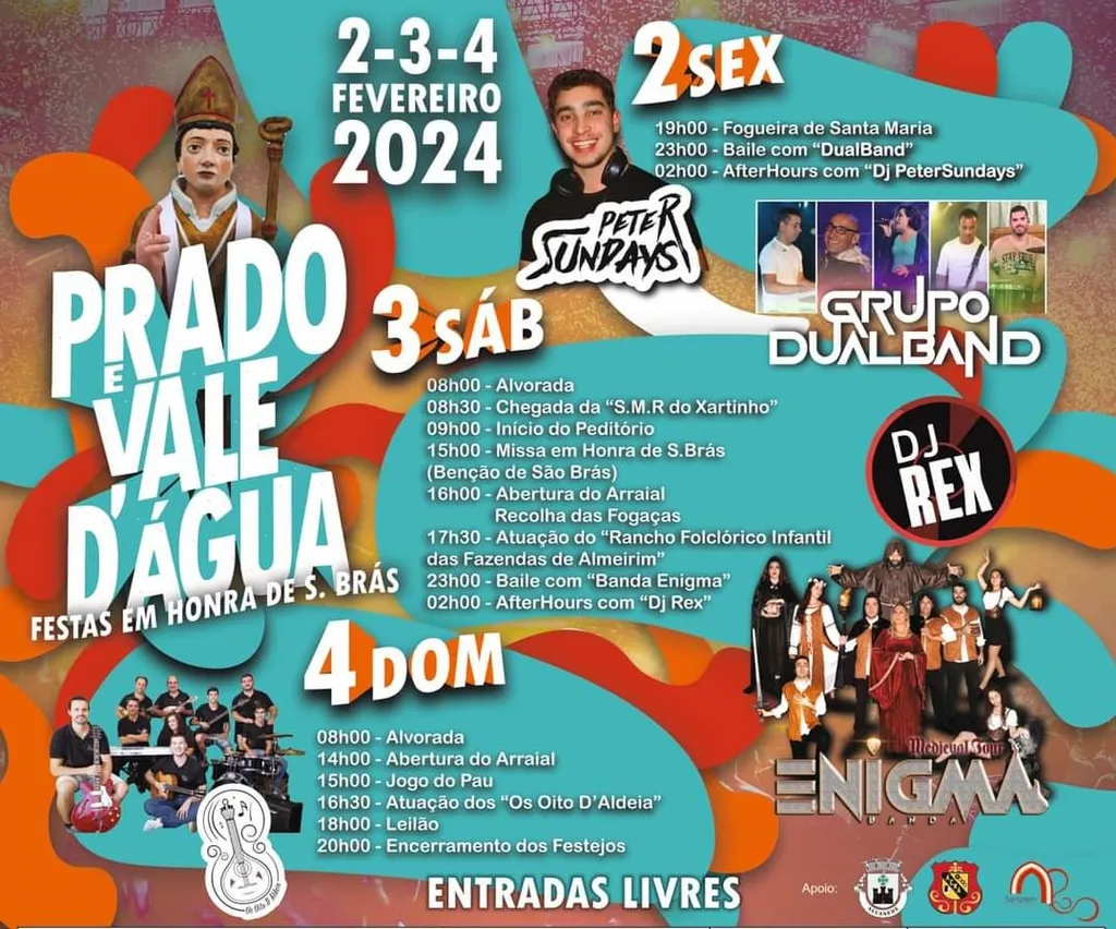 Prado e Vale d`Água em festa até 4 de fevereiro em honra de São Brás
