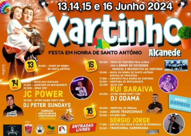 Xartinho celebra Santo António de 13 a 16 de junho 2024