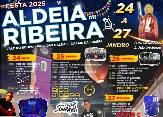 Festa em honra de S. João Crisóstomo volta a animar Aldeia da Ribeira
