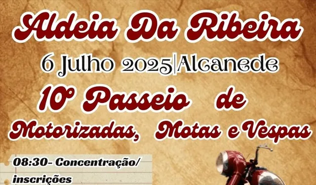 Aldeia da Ribeira acolhe 10ª edição do Passeio de  Motorizadas, Motas e Vespas