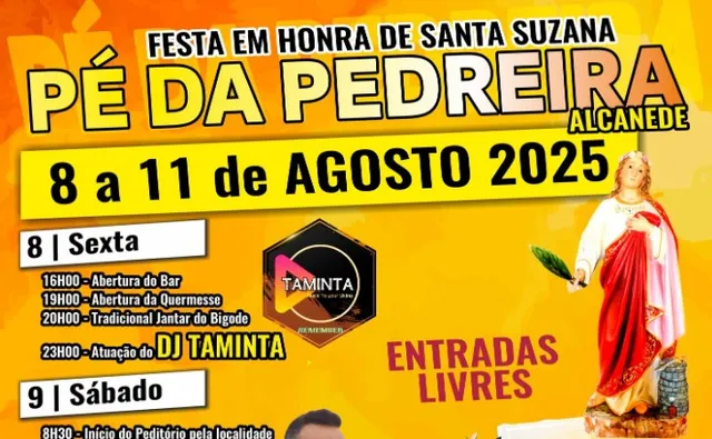 Pé da Pedreira mantém viva a tradição com festa em honra de Santa Suzana