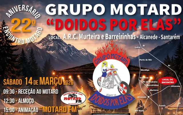 Motards voltam a reunir-se para celebrar o 22.º aniversário do Grupo “Doidos por Elas”