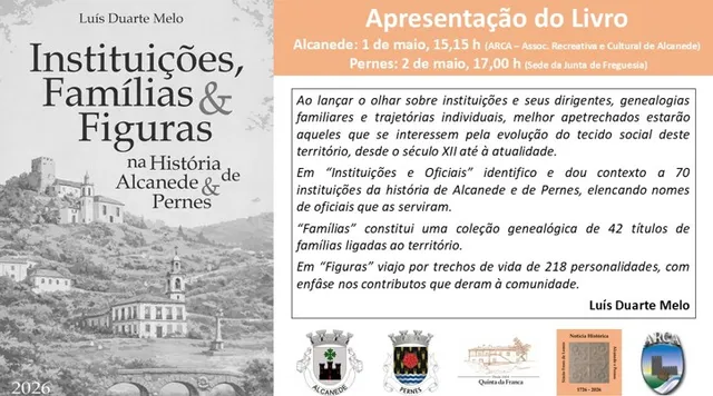Luís Duarte Melo dá vida e alma a instituições, famílias e figuras marcantes de Alcanede e Pernes em novo livro histórico